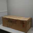 HomePop Large Upholstered Rectangular Storage Ottoman Bench with Hinged Lid, Navy