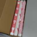 Honoson 6 Pcs Heart Glitter Flameless Taper Candles 10.6 Inch Valentines Day Candles Battery Operated LED Candlesticks for Valenties Wedding Bridal Birthday Baby Shower Party Dinner Table Home Decor