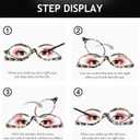 2 Pairs Makeup Reading Glasses for Women, Magnifying Flip Down Cosmetic Readers, Make Up Glasses with Spring Hinge