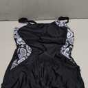 Zando One Piece Swimsuit Women Boyleg Swimsuits for Women One Piece Tummy Control Bathing Suit Sporty Boyshorts Swimwear, Extra Large, Black Paisley Pattern