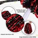 Hanaive 100Pcs Metallic Cheerleading Pom Poms with Baton Handle Cheerleader Pompom Foil 30g Cheering Squad Hand Flowers for Adults Team Spirit Sports Party Cheering