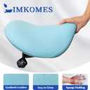 Saddle Stool with Wheels,Rolling Stool,Rolling Chair Ergonomic Swivel Rolling Chair with Hydraulic Lifting Height Adjustable Rolling for Office Medical Massage Salon Drafting(Blue)