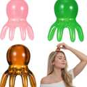 Cute Head Massage Comb Set 3 Pcs Point Massage Comb Manual Scalp Massagers Acupressure Massager Tool with 8 Legs Pink Acupressure Massager Scalp Tool for Head Back Neck Deep Relaxation