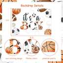 Sports Baby Shower Decorations for Boy, Sports It's a Boy Backdrop, Cake Topper, Cupcake Toppers, Balloons, Welcome Baby Football Basketball Soccer Baseball Baby Shower Decorations