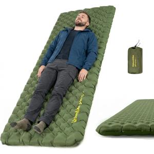 Naturehike Insulated Inflatable Sleeping Pad 27oz, 4.6R Ultralight Backpacking Sleeping Pad XL, NKTR AIR Lightweight Sleeping Mat for Camping, Hiking