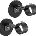 MUTUACTOR Magnetic Curtain Rod Brackets,Heavy Duty Magnet Curtain Rod Bracket for Metal Doors,2PCS Anti-scratch Curtain Holders for Hanging Window Rods Caf Rods Spring Tension Rods