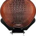 Motorcycle Drive Seat Bobber Solo Seat with Spring Base Mounting Bracket Kit Replacement for Harley Davidson Sportster XL 883 1200 (Brown-Crocodile)