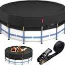 QH.HOME 28Ft Winter Pool Cover,Windproof Ratchet Straps&Thick Fabric