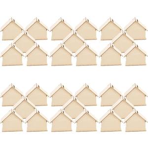 Angoily 30pcs Wooden Piggy Bank, Unfinished Savings Bank House Money Box for Boys Girls Adults to Saving Money, Tip Jar Cash and Change Container (10.5x5.5x10cm)