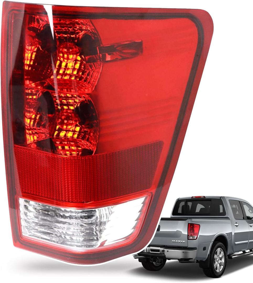 Tail Light Assembly Compatible with 2004-2015 Nissan Titan Right Passenger Side Replace: 26550ZH226
