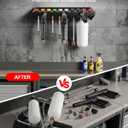 Pressure Washer Gun Holder with 1/4 Inch Quick Connector, Wall Mount Organizer for Foam Cannon, Nozzles and Extension Wands