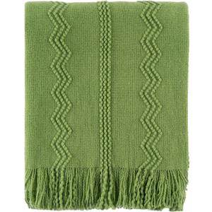 BATTILO HOME Moss Green Throw Blanket for Couch, Spring Decorative Green Blankets for Sofa, Spring Throw Blanket, 50"x60"
