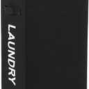 ZERO JET LAG Slim Rolling Laundry Hamper - Roll Hamper On Wheels - Standable Corner Bin - 52L Handy Storage Basket - Slim Laundry Basket - Waterproof Dirty Clothes Hamper - 15822" (22 Inches, Black)