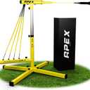 Apex Sports Baseball Swing Trainer Adjustable Batting Practice Trainer with Power Resistance Bands for Hitting Mechanics, Swing Speed & Timing