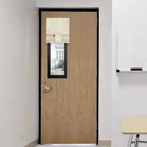 RYB HOME Door Panel Curtain, 8x36 inch, Beige, Blackout, Classroom Door, 1 Panel