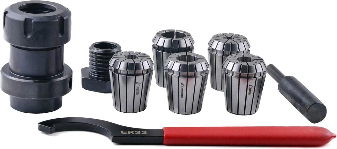 New Lathe ER32 Woodworking Dowel Collet Chuck System 1/4 3/8 1/2 5/8 3/4 USA