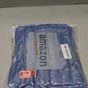 decorUhome Cozy Faux Fur Throw Pillow Covers 12x20 Set of 2 Decorative Soft Plush Striped Lumbar Modern Farmhouse Boho Couch Pillow Cases with Velvet Back for Sofa Bed Living Room, Blue