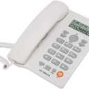 Wendry Corded Telephone with Caller ID, Hands-Free Speakerphone for Home & Office, Wired Desk Phone with Mute Function, Compatible with Landline Service(White)