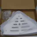 Sotfamily Plastic Shower Caddy Corner (for 90 Only), 4 Pack Adhesive Corner Shower Shelves for Bathroom Organizers and Storage, White
