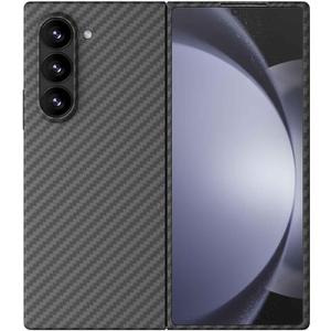 Aramid Fiber Case for Samsung Galaxy Z Fold 6 5G with Carbon Fiber Texture (Black 1500D), Super Slim Protective Cover Skin, Soft Touch Sturdy Durable Snap-on Back Cover