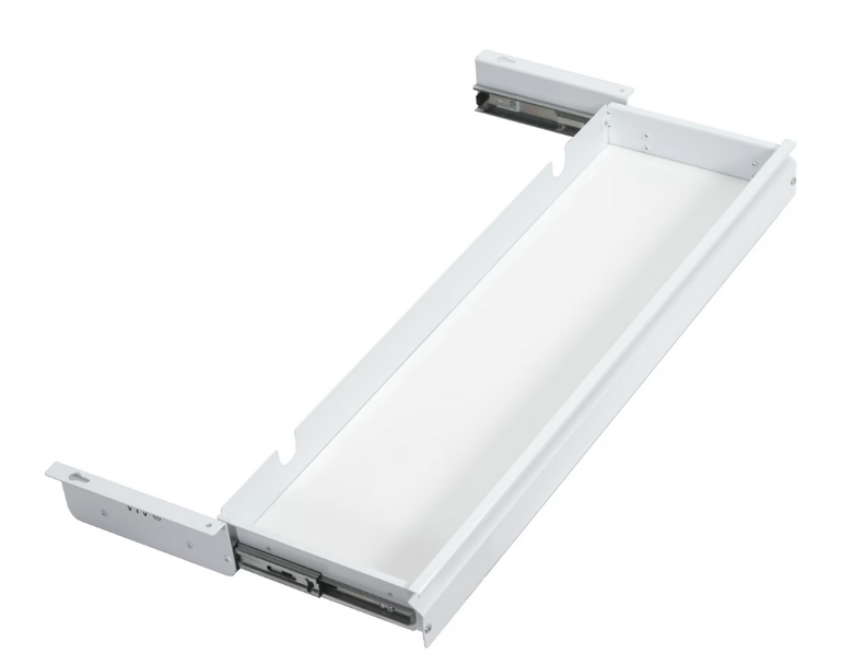 VIVO Large 33 inch Under Desk Slide Out Storage Drawer Organizer, White, DESK-DR33-W