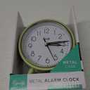 Equity 5" Silent Sweeping Quartz Metal Alarm Clock-Light Green (Model 20090)