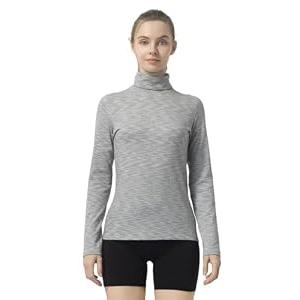 Leapstride Women's Turtleneck Slim - Fit Long Sleeve Base Layer Top, Space - Dyed Pattern, Sport Jersey for All - Round Activities