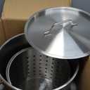 VEVOR Stainless Steel Stockpot, 42 Quart Large Cooking Pots, Cookware Sauce Pot with Strainer, Lid, and Handle, Heavy Duty Commercial Grade Stock Pot, Sanding Treatment, for Large Groups Events Silver