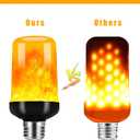 Hompavo Upgraded LED Flame Light Bulbs, 4 Modes Flickering Light Bulbs with Upside Down Effect, E26/E27 Flame Bulb for Halloween Christmas Party Patio Porch Home Indoor & Outdoor Decorations - 2