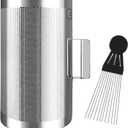 EastRock Guiro Shaker Stainless Steel 8" 13" Percussion Guiro Musical Instruments with Scraper for Live Performance