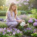 PATPAT Kids Pajama Set,Snug Fit Pjs with Soft Tencel Lyocell Wool Blend, All-Season Comfort, Ages 2-12 Years (4T, Wild Roses)