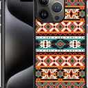 for iPhone 16 Pro Max Case,S TPU Bumper Hard PC Pattern Back Case Southwestern Aztec