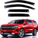 KPY Rain Guards Fit for 2021-2026 Chevrolet/Chevy Tahoe, Out-Channel Window Visors Vent Wind Deflectors 4PC, Car Accessories for 2021-2026 GMC Yukon/Cadillac Escalade (Excludes Yukon XL)