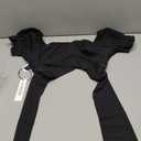 Rooscier Women's Ruched Wrap Ruffle Flare Short Sleeve Square Neck Self Tie Crop Top Blouse, Smal