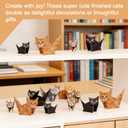 Paper Cats DIY Origami Paper, 50 Sheets Cat Origami Kit for Cat Lovers to Create Cute Desk Cat Decor, Craft Kits for Adults