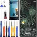 LCD Display [with Fingerprint Function] [with Bracket] Compatible with Google Pixel 6 Pro [6.7 inch] GLUOG, G8VOU, GF5KQ Screen Touch Digitizer Assembly LCD Display with Repair kit