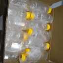 8oz Plastic Honey Bear Bottle Mini Honey Jars Party Favors Small Honey Bear Bottles with Lids Bear Shape Clear Empty Honey Jar with Screw Yellow Lid 50 Tags 2 Rolls Jute Rope (36-set)