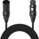 Xilaghy 4-Pin XLR Extension Patch Cable 9.8 Feet,XLR 4 PIN Male to Female Microphone Cord, for Speaker,Microphone and Stage Light(Black,3M)