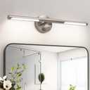 Brushed Nickel Bathroom Light Fixtures Over Mirror 24 Inch, 18W 360 Rotatable Dimmable 4000K LED Vanity Light Bar, Modern Bathroom Vanity Lights Above Mirror