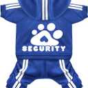 Dog Hoodie Security Clothes 4 Legs Jumpsuit Sweatshirt Hoodies Soft & Warm Dog Outfit Pullover Dog Winter Clothes Sweater for Small Medium Large Dogs Cats (Blue, Medium)