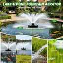 Pond Fountain Aerator, 1HP 750W Floating Fountain Aerator System for Outdoor Small Large Pond Lake, 110V 15000 GPH Fully Automatic Stainless Steel Fountain Pump with 100 Feet Power Cord