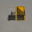 DEWALT Drill Bit Set, 3-Flats Shank,14-Piece, 135 Degree Split Point, for Plastic, Wood and Metal (DWA1184)