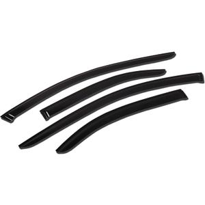 Tuningpros WV-436 Outside Mount Window Visor Deflector Rain Guard Dark Smoke 4-pc Set, Compatible with 2004-2009 Toyota Prius