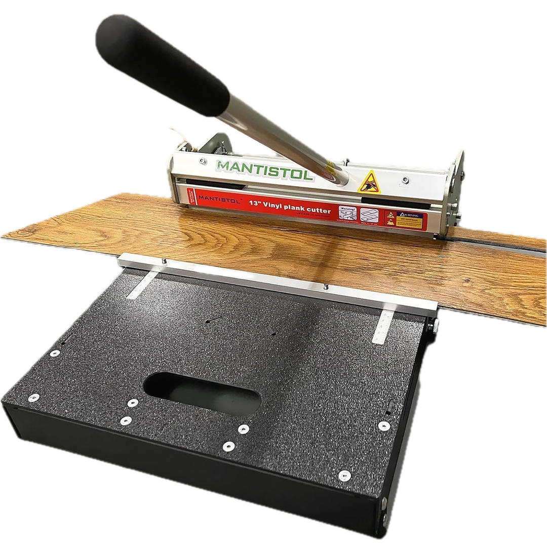 13" Pro SPC, LVP, LVT, WPC, RVP, VCT, PVC and Rigid Core Vinyl Flooring Cutter LVT-330; Cuts up to 5/16" (8mm) thick ! (Blackred)