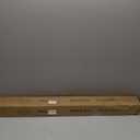 Wood Double Curtain Rods Set for Windows 36 to 72 Inches (3 to 6 ft), Adjustable Heavy Duty Dual Drapery Rods, 1 Inch Boho Rustic Decorative Design with Imitation Wood Grain Leaf Finials