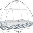 Instant Pop-Up Mosquito Net Tent for Bed | Full Enclosure Design with Ultra-Fine Mesh & Portable Foldable Frame | Indoor/Outdoor Camping, Travel Bed Canopy - Easy Setup & Pack up(Queen Size)