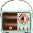 Retro Bluetooth Speaker, Wireless Mini Portable Speakers Support USB/TF Card/AUX, Vintage Decor, Retro Radio Bluetooth Speaker for Kitchen Desk Bedroom Office Outdoor, Gifts for Teens, Blue