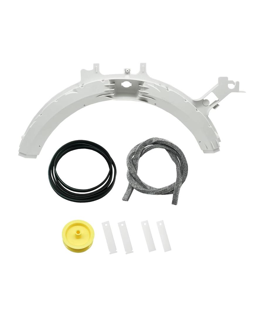 WE49X21874 Dryer Bearing Kit with WE14M124 Drum Bearing | Fits for GE Dryer Series DCVH, DBVH, DHVH, WE12X83 Dryer Idler Pulley with WE09X20441 Front Drum Felt and WE12M29 Drive Belt