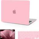 B BELK Compatible with MacBook Air 13 inch Case 2010-2017 Release Model A1466 A1369, Matte Plastic Laptop Hard Shell Case for MacBook Air 13.3 inch + Keyboard Cover + Screen Protector, Pink