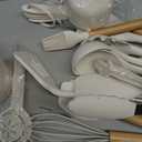 AVGPD Silicone Cooking Utensils Set, Silicone Utensils for Cooking, 446 Heat Resistant Kitchen Utensil Silicone Spatula Sets, Kitchen Gadgets for Non-Stick Cookware BPA FREE (Cream White)